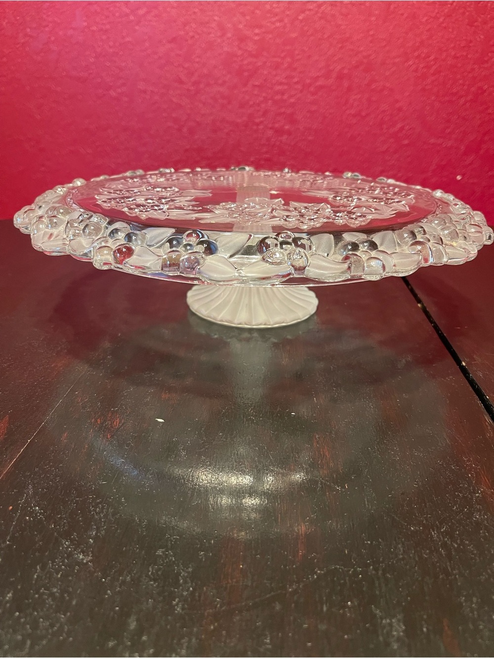 Mikasa Carmen Pedestal Cake Stand, produced in West Germany by Walther-Glas